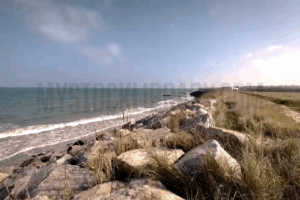 Normandy, France Coastline, late Autumn Sun