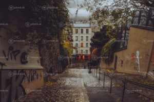 Montmartre Steps After Rain