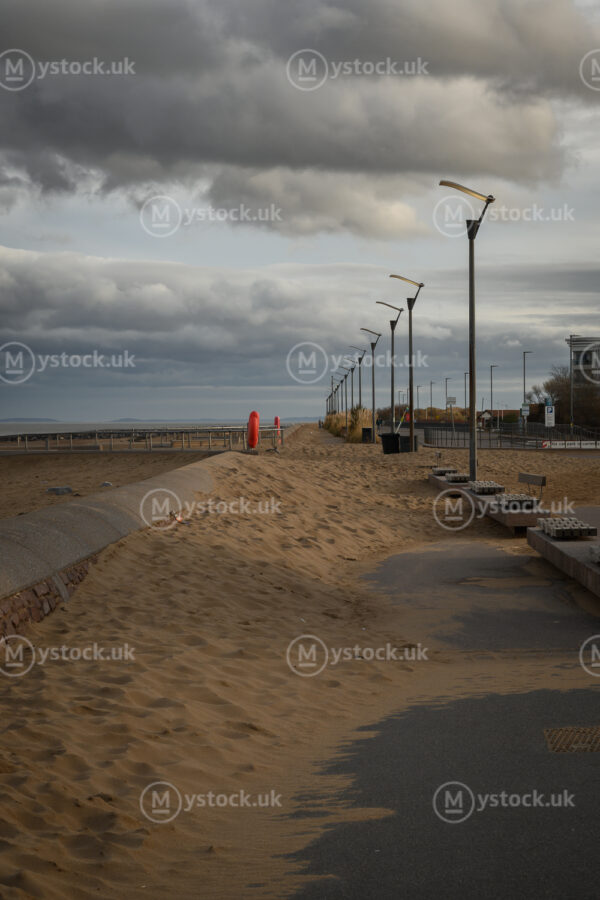 Sand covered Promenade at Dawn