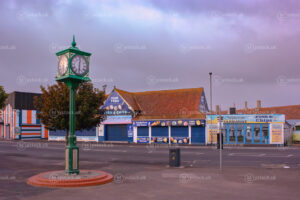 Dawn’s Quiet Guardian: Jubilee Clock on Minehead Esplanade