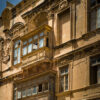Sunlit Timber Balcony, Valletta